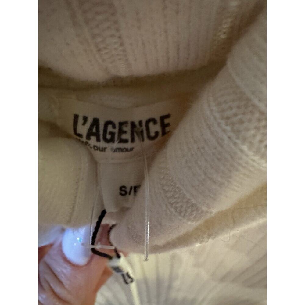 L'AGENCE Ceci Ribbed Sleeveless Sweater cream size small (see pics) $160.00 MSRP - Picture 3 of 5